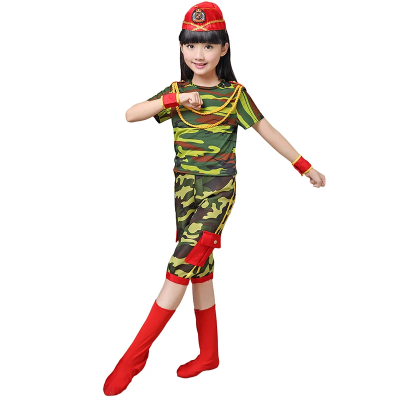 Children's Camouflage Army Uniforms Costume Children's Dance Clothing