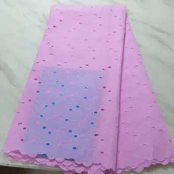 

Luxury and High Quality Nigerian Lace Fabric Latest Hollow-out Mesh African Lace Fabric Volley Cotton Lace Switzerland