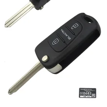 OkeyTech For Hyundai Elantra 3 Buttons Flip Folding Remote Car Key Shell Cover Case Replacement Free Shipping Uncut Blade