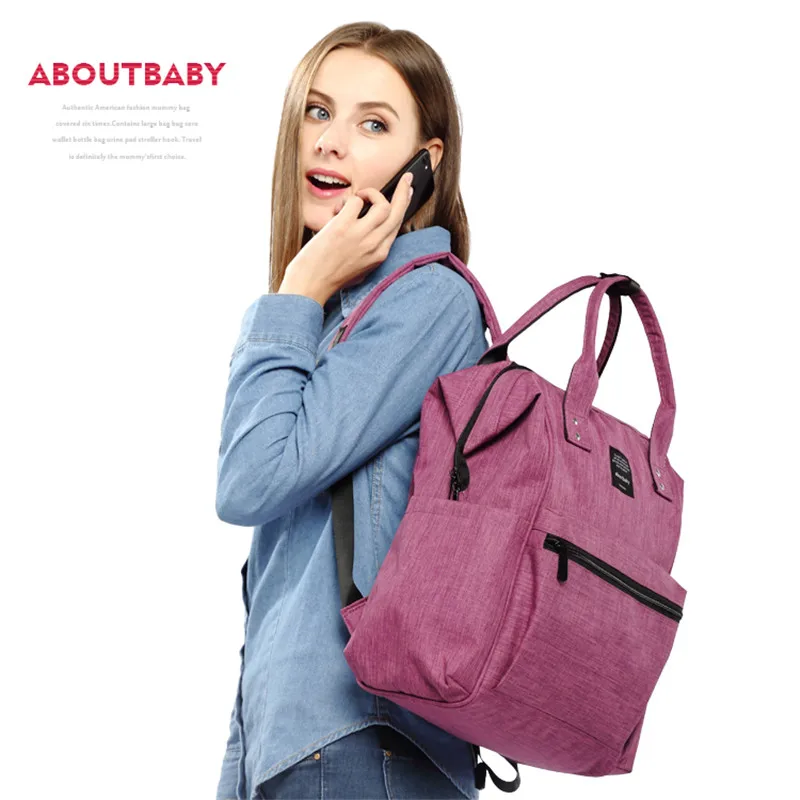 

Diaper Bag New Wet Bag Striped Korean Shoulder Baby Bag Multi-function Capacity Waterproof Fashion Handbag Bag for Baby Care