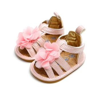 

Summer Newborn Baby Girls Shoes PU Flower Leather Princess Shoes Infant Kids Toddler Soft Sole Non-slip Crib Shoes