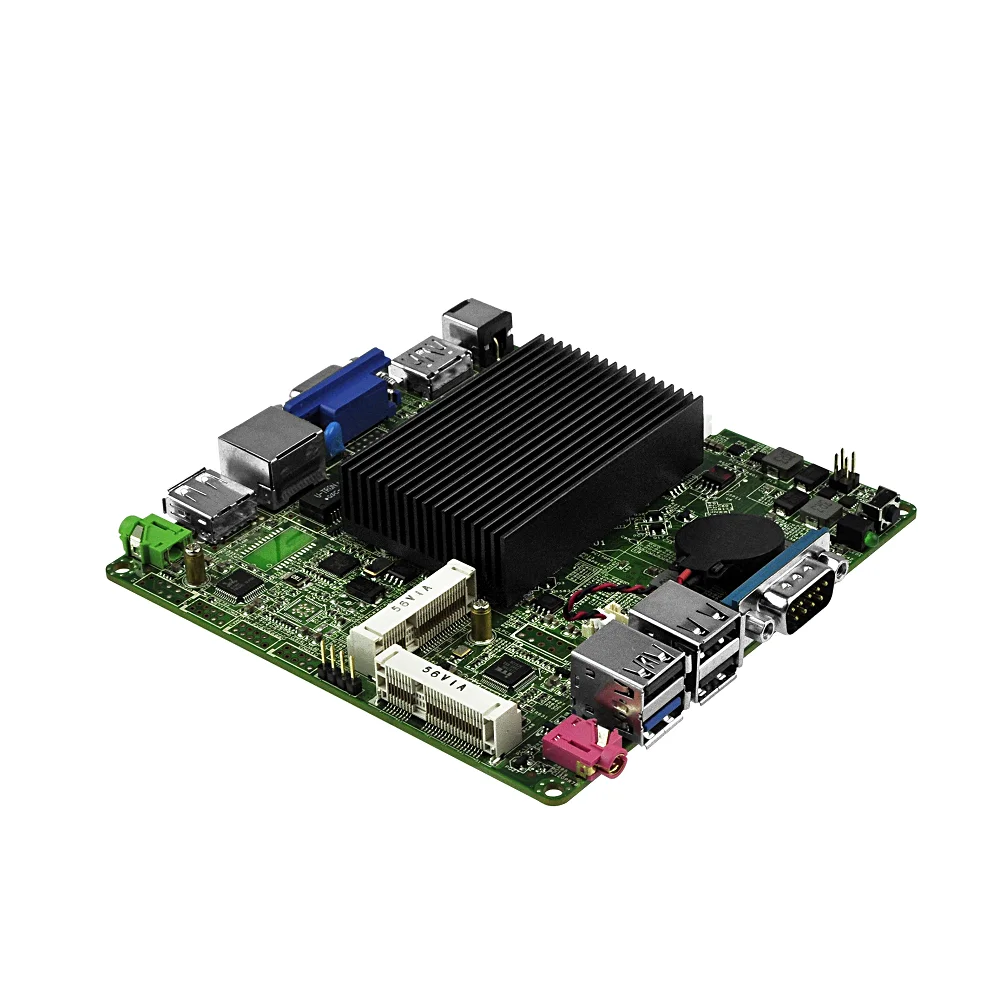 Qotom Mini itx motherboard с процессором Bay Trail j1900 Quad core 2.0 GHz Fanless Nano ITX материнская плата