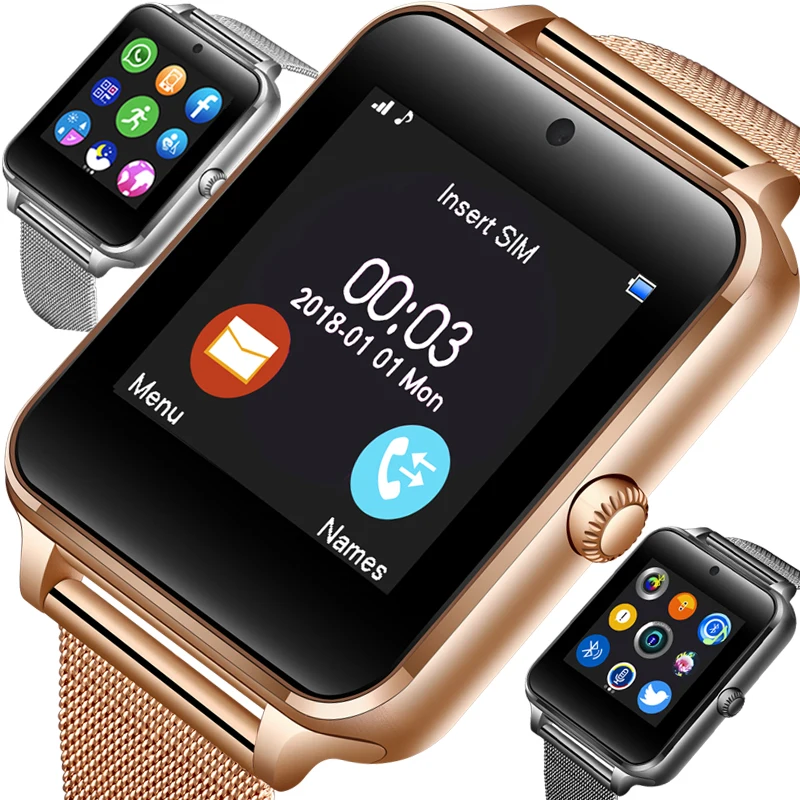 

BANGWEI New Men Sport Smart Watch Bluetooth Mobile Phone Alarm Clock Music Player Stainless Steel Strap Android Smart Watch+Box