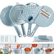 Многофункциональный овощерезка для фруктов резак с яичный разделитель дуршлаг многофункциональный для моркови картофеля лук HY99 JA04