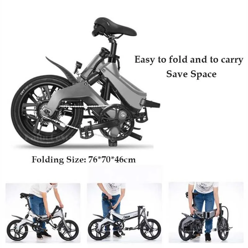 Best Adult Electric Scooter 250W 36V Electric Bicycle 60KM Cruise Control/Double Brake Portable Foldable Electric Bicycle Bike Women 12