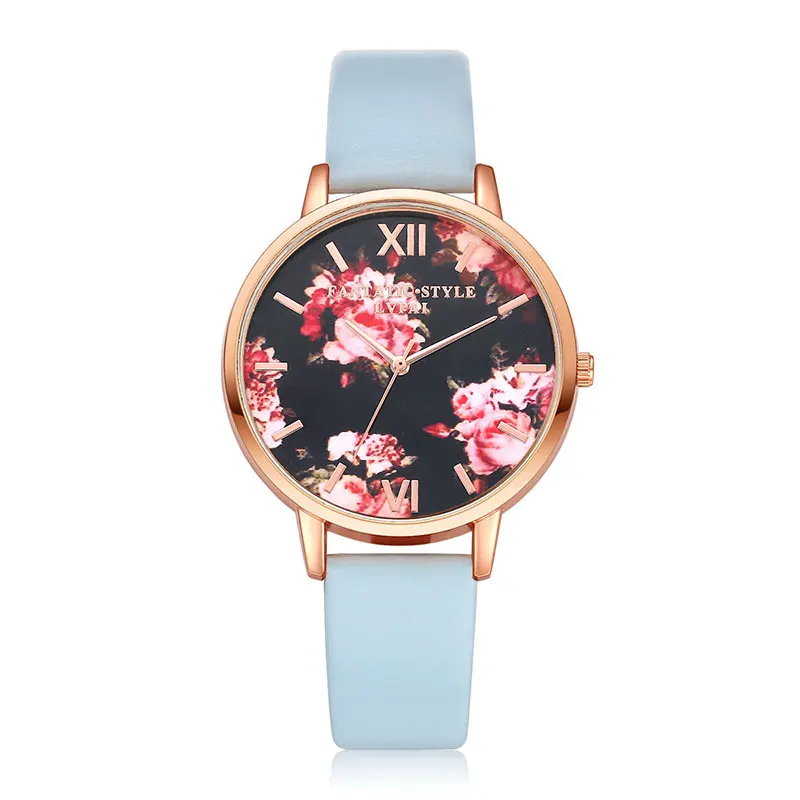 

Mdnen Fashion women watch alloy case and watchbrand flower dial quartz watch for laddies and women's wristwatch