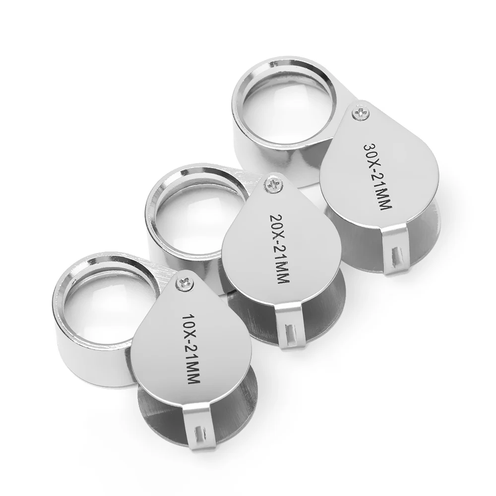 

1PC Mini 10/20/30X Glass Magnifying Magnifier Jeweler Eye Jewelry Loupe Loop 21mm Jewelers Eye Optical Glass Useful Hand Tools