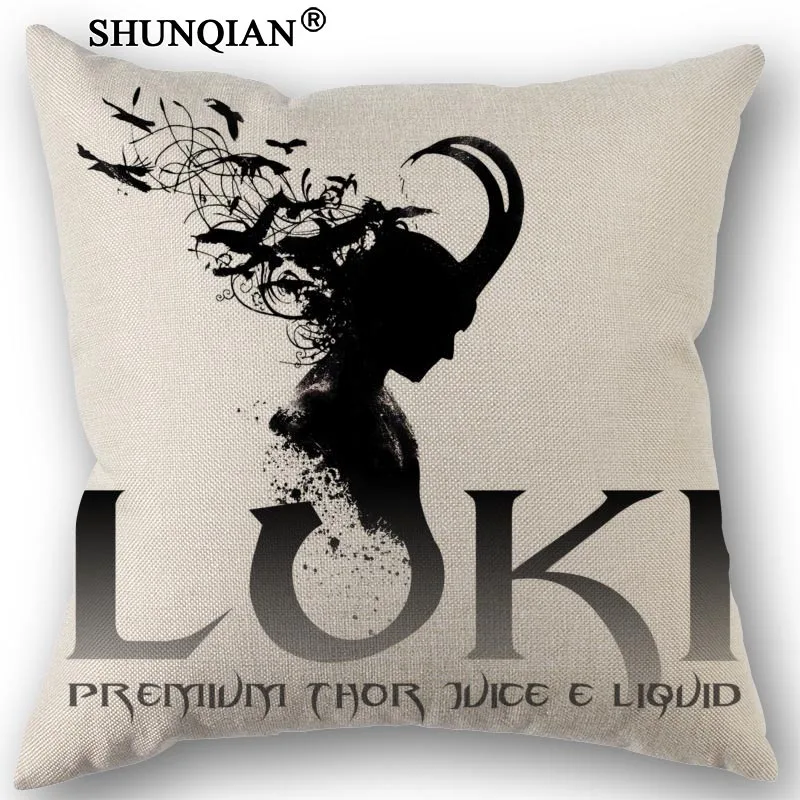 

Custom Loki Printed Canvas Pillowcase 45x45cm one sides Wedding Decorative PillowCase Cotton Linen Pillow Cover