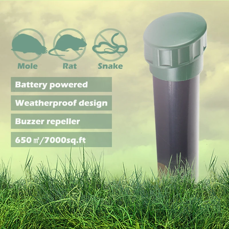 2019 Battery style Ultrasonic Moles repeller Waterproof Mole,Mice,Vole,Shrew, Rodents for Outdoor Yard Lawn Garden Pest control 2019 Battery style Ultrasonic Moles repeller Waterproof Mole,Mice,Vole,Shrew, Rodents for Outdoor Yard Lawn Garden Pest control