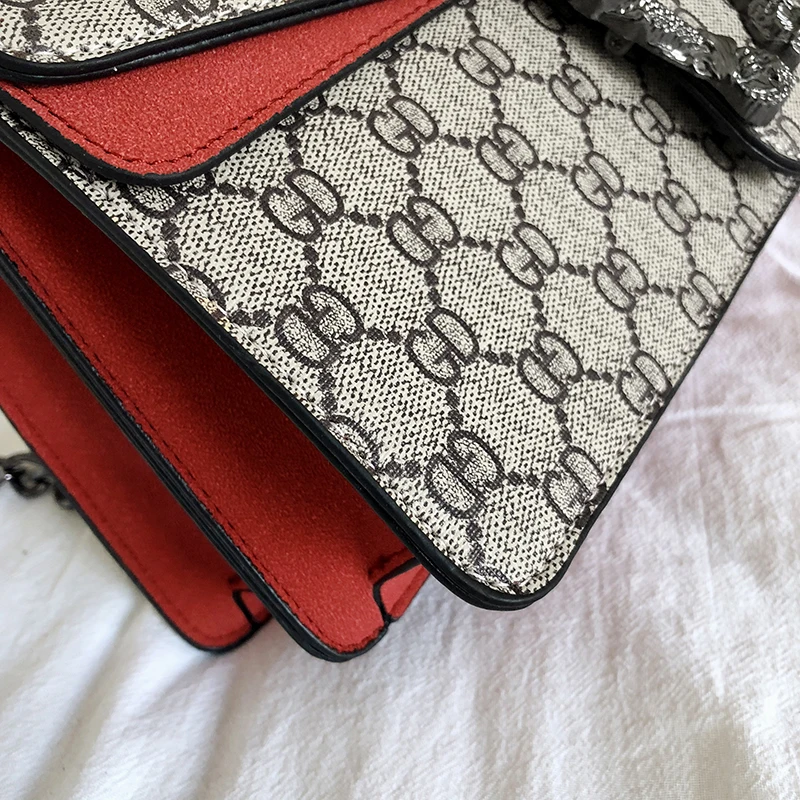2019 Famous Brand Luxury Handbag Women Bag Designer Women's Bag Chain Messenger Shoulder Bags Female Tiger head Clutch Velour 2019 Famous Brand Luxury Handbag Women Bag Designer Women's Bag Chain Messenger Shoulder Bags Female Tiger head Clutch Velour