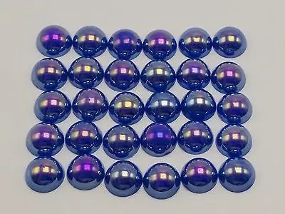 500 Red Acrylic Half Pearl Flatback Round Bead 8mm Scrapbook Craft