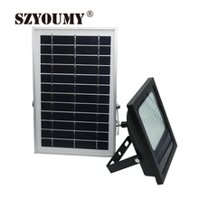 SZYOUMY 120 Светодиодный прожектор на солнечных батареях невероятно яркий влагозащищенный IP65 Алюминий прожектор на солнечных батареях энергосберегающие движения Сенсор свет