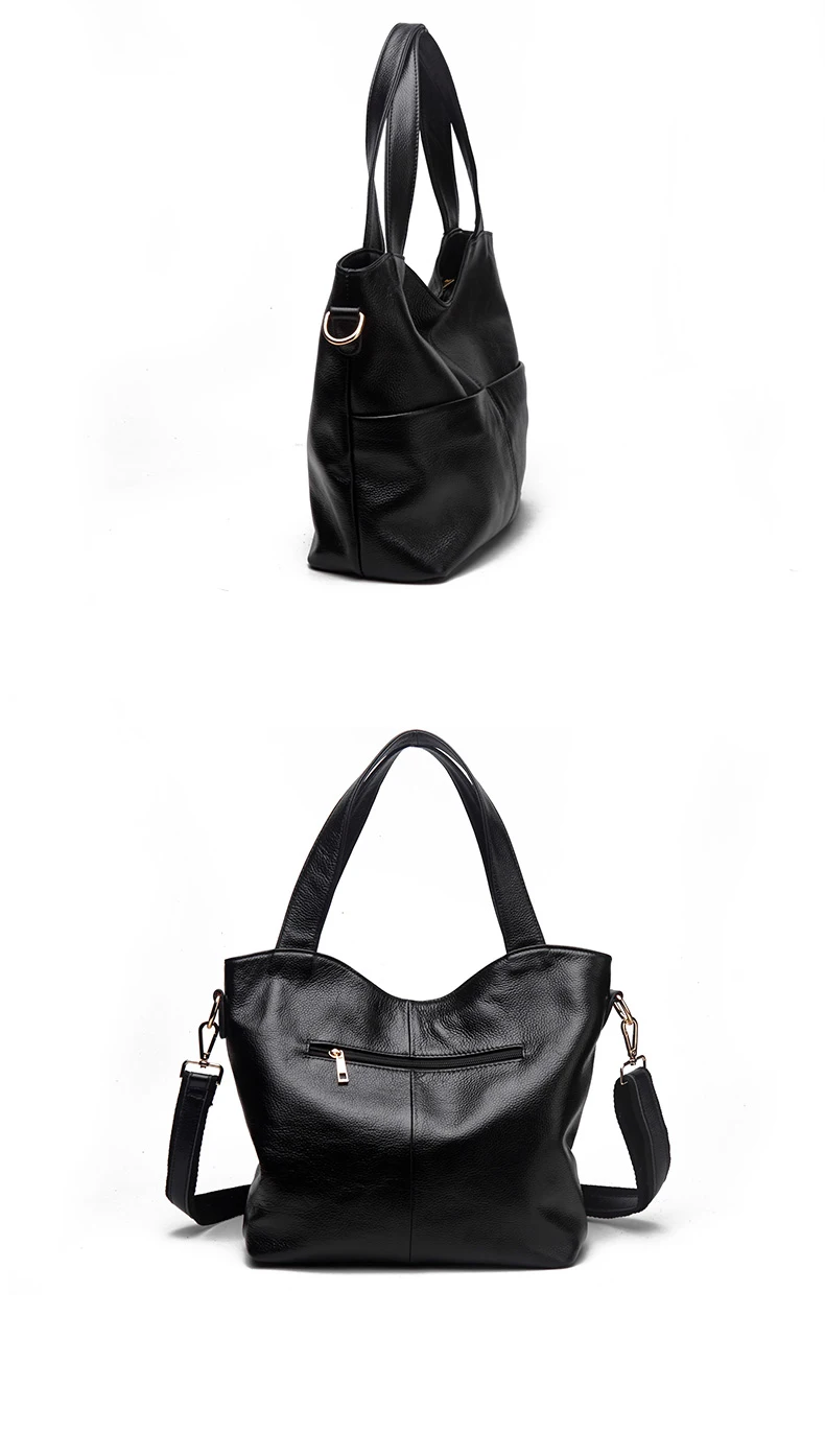 100% Genuine Leather Handbag Large Capacity Women Shoulder Bag Retro Tote Purse High Quality Hobos  Shopping Bags 2018 New (14)