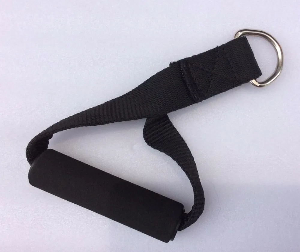Nylon strap with Foam grip handle and D ring,Strength training