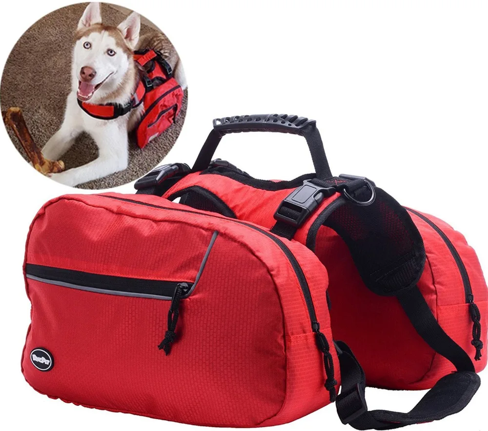 Adjustable Dog Backpack for Hiking Camping Travel Pack Outdoor
