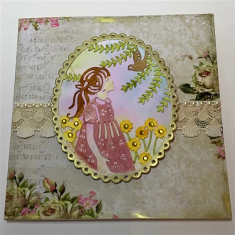 

YaMinSanNiO Morning Chat Metal Cutting Dies For Scrapbooking Card Making Album Embossing Crafts Diecut Christmas New 2019