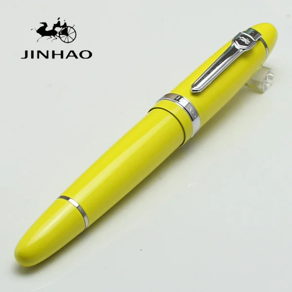 JINHAO159 привлекательная Высококачественная желтая и серебряная шариковая ручка с