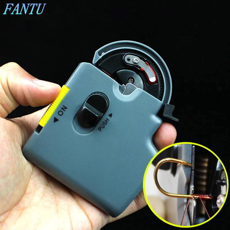 

FANTU Full Automatic Hook Tier Fishing Tackle Stainless Steel Tie Hook Device Peche Accesoires Fishing Hooks And Line Tools