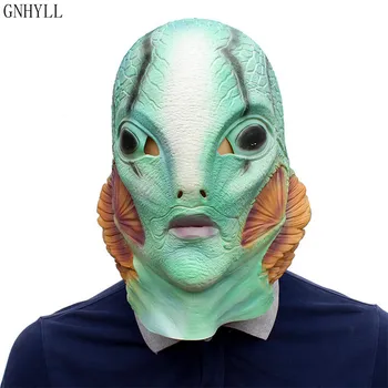 

GNHYLL Hellboy Mask Latex Headgear Face Head Abe Sapien Mask Anung Un Rama Hellboy: Rise Of The Blood Queen Cospaly Mask