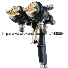 Пневматический распылитель с двойной головкой из нано-хрома, полиуретановый распылитель, 1,4 мм распылитель с двойной насадкой, профессиональные инструменты для рисования