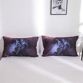 

Quilt Cover Set Polyester Bed Cover Set 3D Dragon on the Castle Duvet Cover Bedding Set Quilt Cover Pillow Case K508