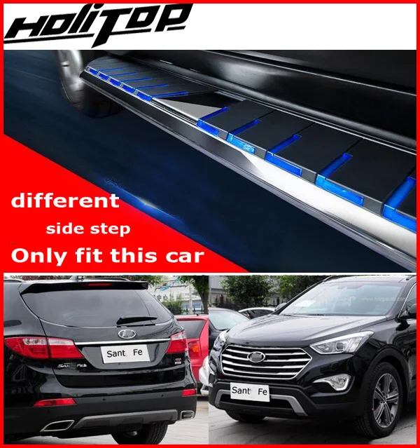 

New arrival ! fashional running board side step bar for Hyundai Santa Fe 2013-2018 year, supplied by ISO9001 excellent factory