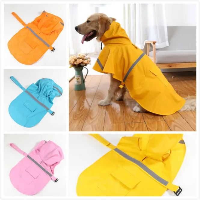 

Thickening Large Big Dog Raincoat Pet Apparel Dog Clothes Dog Raincoat Pet Jacket Rain Pet Waterproof Coat Dog Rain Clothing