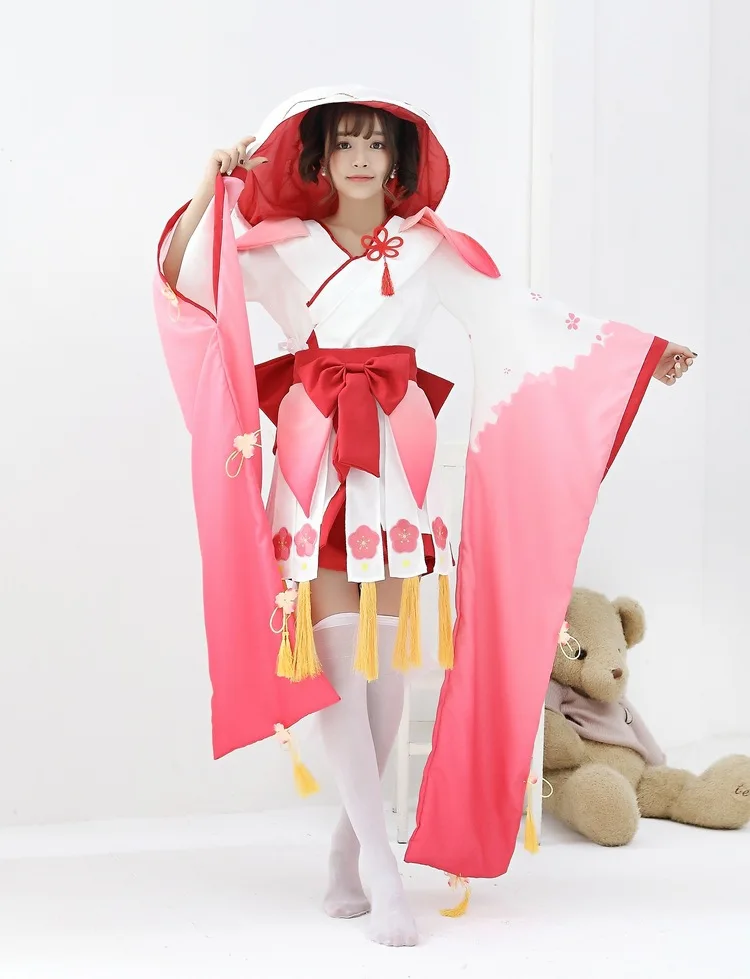 Onmyoji Cosplay Peach Blossom Banshee Wafuku Costume Unawakened Kimono Custom