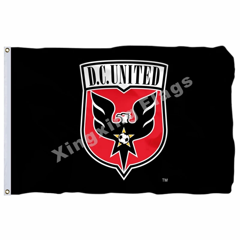 DC United Flag 3ft X 5ft Polyester MLS Banner Flying Size No.4 90*150cm Custom | Дом и сад
