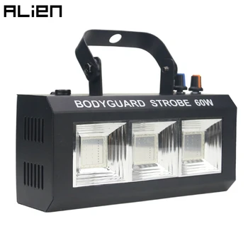 

ALIEN 60W RGBW LED Strobe Light DJ Disco Stage Lighting Effect for Party Holiday Wedding Culb Flash Sound Activated With Remote