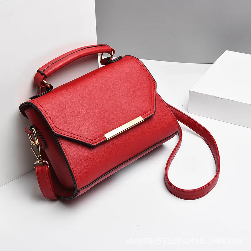 

SHUNVBASHA New Women's Bag Fashion Solid Color Small Square Bag Korean Version of The Wild Messenger Bag Women's Shoulder Bag