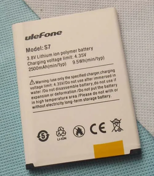 Оригинальный аккумулятор ulefone s7 2500 мАч 3 8 в для смартфона Ulefone S7 5 0 дюймов IPS HD