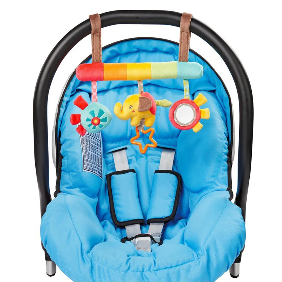 Cute Baby Toys Infant Animal CribCarBed Rattles Toys Baby Seat Accessories Animal Baby Mobile Stroller Toys Plush Playing Doll (4)
