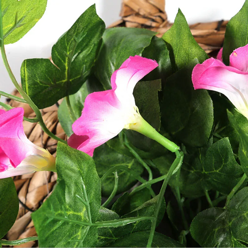 Искусственные подвесные цветы Petunia Висячие Цветы в виде зеленых листьев