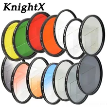 Knight tx – filtre de 24 couleurs bleu, pour nikon, canon, photo pro, accessoires de caméra, densité 24-70mm, objectif neutre uv 58