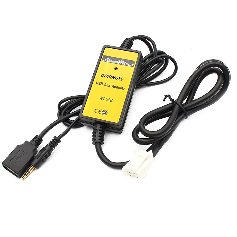 6 + 6pin автомобильное радио цифровой USB MP3 интерфейс CD адаптер смены с 3 5 мм AUX вход