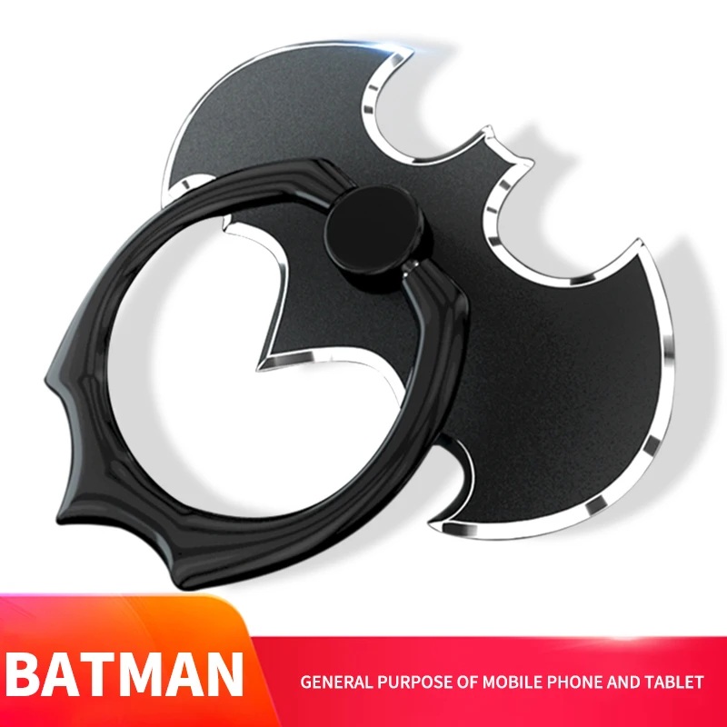 

Bat Finger Ring Cell Mobile Phone Desktop Stand Mount For iPhone X 87 Samsung S10 Batman Metal Smartphone 360 Degree Desk Holder