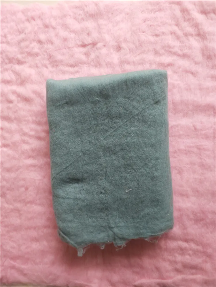 60*60 см новорожденных одеяло для фото Цветочный стиль шерсть флис одеяло для новорожденного фон для позирования мягкая корзина Stuffer реквизит - Цвет: grey blue