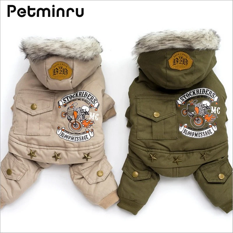 Petminru Одежда для собак с буквенным принтом костюм домашнего питомца теплый зимний