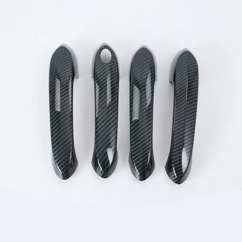 

Chrome / Carbon Fiber Printed Car Door Handle Bowl Cover Trim for BMW X3 2018 Styling Moulding Accessories