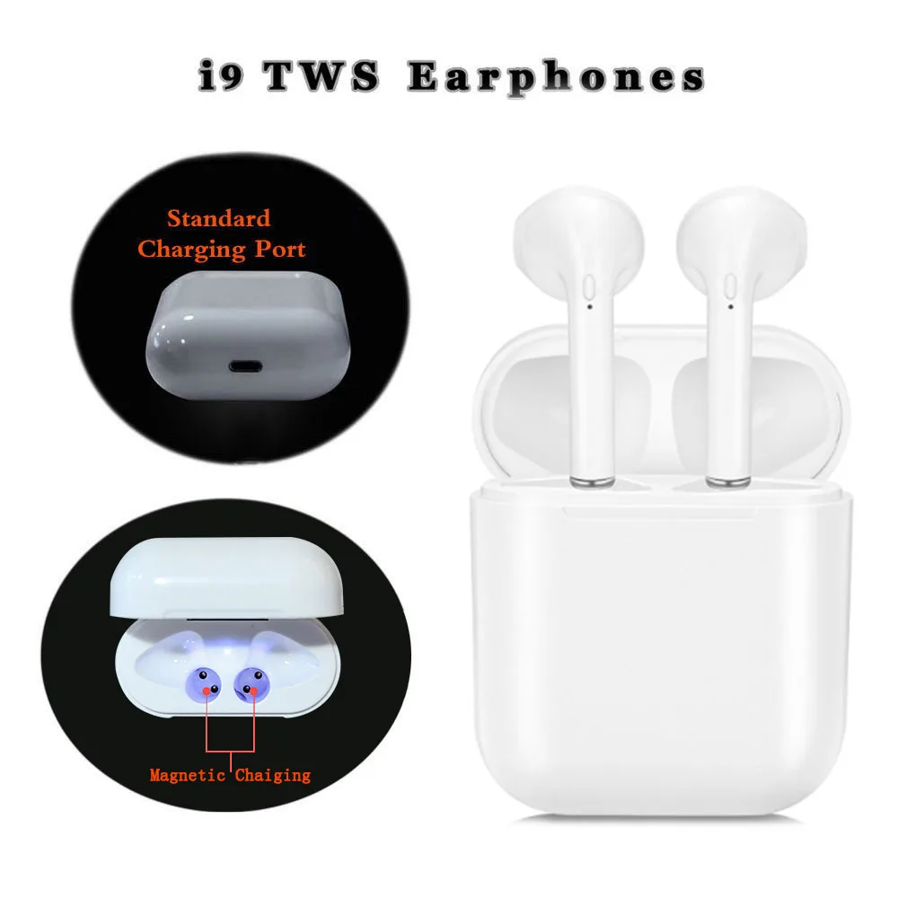Bluetooth-гарнитура беспроводные магнитные наушники i9 TWS Bluetooth беспроводная