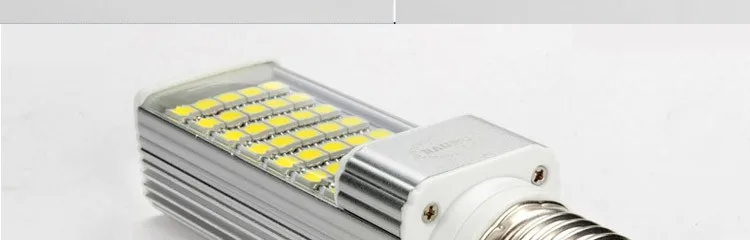 E27 G24 6 Вт светодиодная горизонтальные с подсветкой Bulb18beads свет лампы AC85-265V светодиодные лампы Крытый