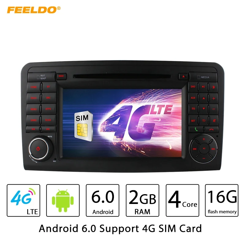 Top FEELDO 7" Android 6.0 (64bit)DDR3 2G/16G/4G LTE Car DVD GPS Radio Head Unit For Mercedes Benz X164/GL320/GL350/GL420/GL450/GL500 0