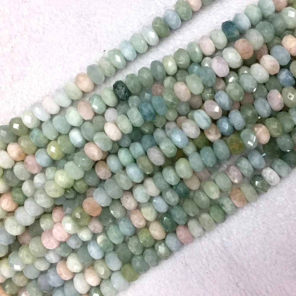 Natural Genuine Green Pink Blue Aquamarine Beryl Hand Cut