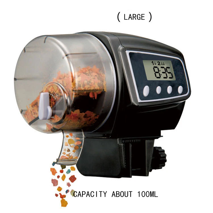 65 мл/100 мл автоматическая кормушка для аквариума автоматические кормушки с таймером дозатор для кормления домашних животных с ЖК-дисплеем - Цвет: Красный
