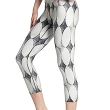 Женские Овальные Клетчатые Леггинсы с принтом для фитнеса, быстросохнущие леггинсы для упражнений, высокая талия, до середины икры, энергетические брюки, брюки, ropa mujer