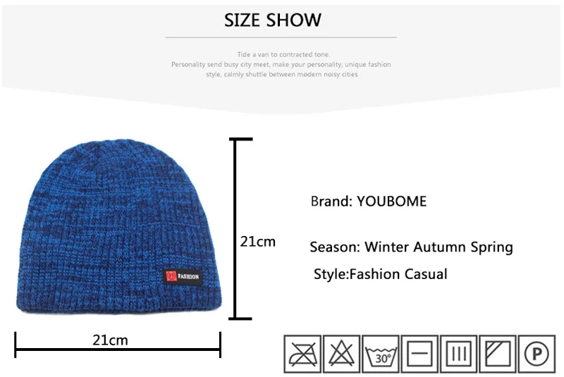 YOUBOME Модная трикотажная шляпа бини женские зимние шапки для мужчин Skullies Beanies бренд Bonnet Famale теплая маска мягкие вязаные шапки