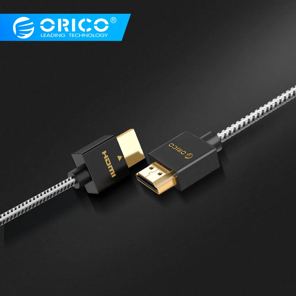 ORICO HDMI Cable 2.0 1080P HD 4K 3D Gold-Plated HDMI 2.0 Cable For LCD Projector TV BOX PS3 Projector 0.5M 1M 1.5M 2M 3M