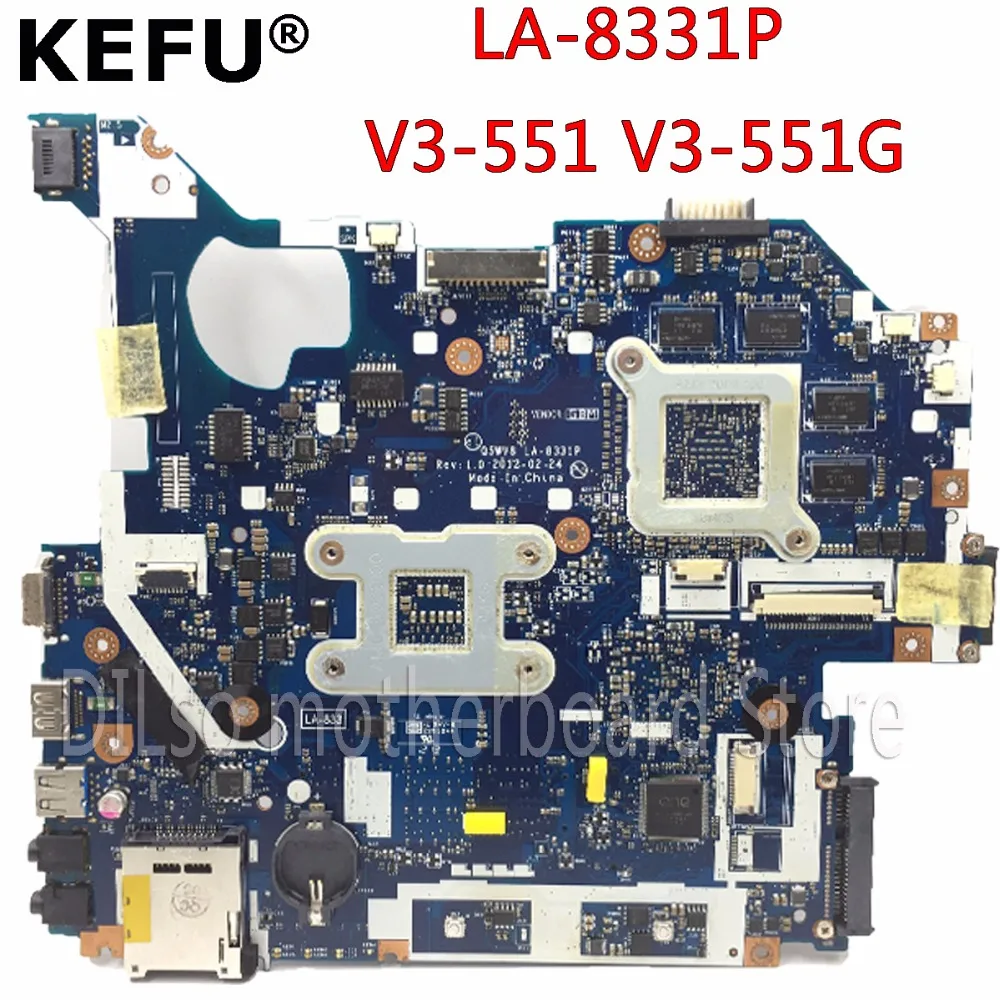 KEFU NBC1811001 Q5WV8 LA-8331P материнская плата для acer aspire V3-551G V3-551 материнская плата для ноутбука DDR3 Radeon HD 7670M тест