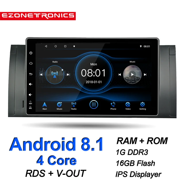 $US $187.99 Auto Android 8.1 For BMW X5 E39 E53 M5 Car Multimedia Radio Stereo Quad Core 9inch IPS Touch Screen